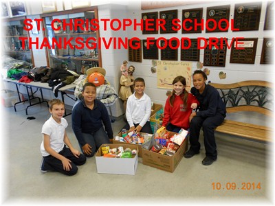 St. Christopher School Thanksgiving Food Drive